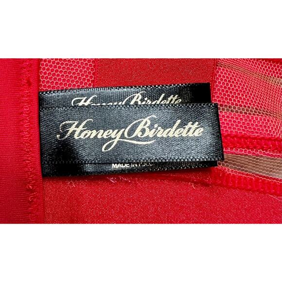 Honey Birdette LINDA C❤️ Raspberry Red Striped Bra 30DD - Picture 4 of 5